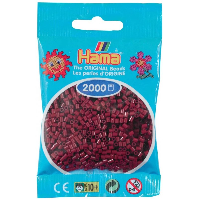 Hama - Perles - 501-30 - Taille Mini - Sachet 2000 perles bordeaux