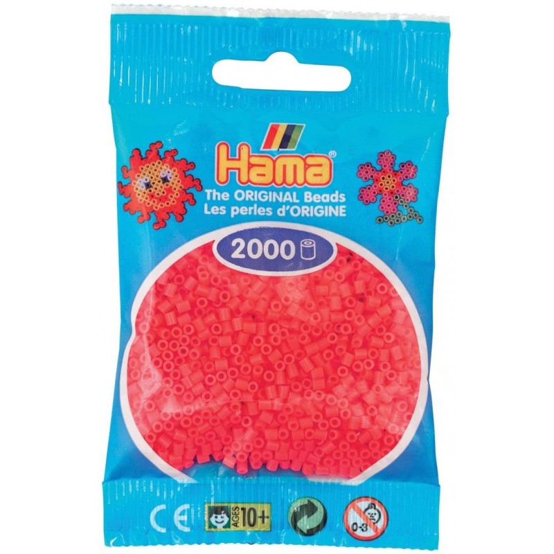 Hama - Perles - 501-33 - Taille Mini - Sachet 2000 perles cerise