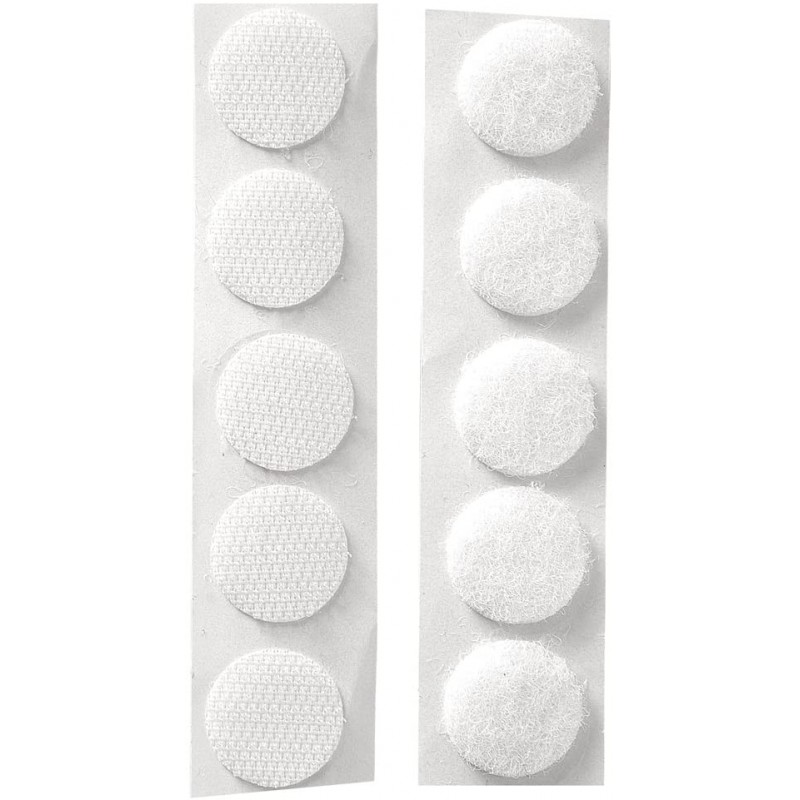 Rayher - Blister de 10 pastilles velcro adhésifs autocollants rond - 19 mm