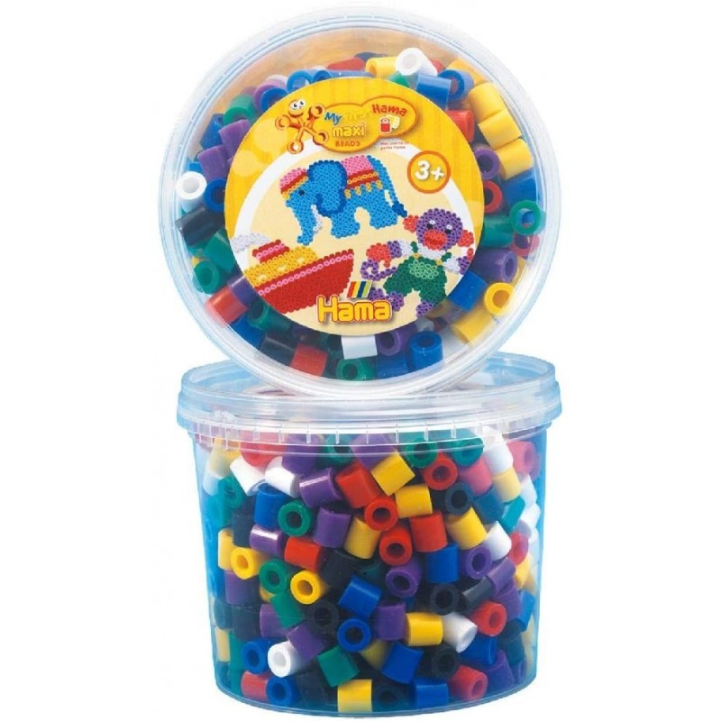 Hama - Perles - 8570 - Taille Maxi - Pot Petit modèle 600 perles vives mix