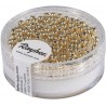 Rayher Hobby 1630106 Perles Rondes en Plastique Doré Ø 3 mm