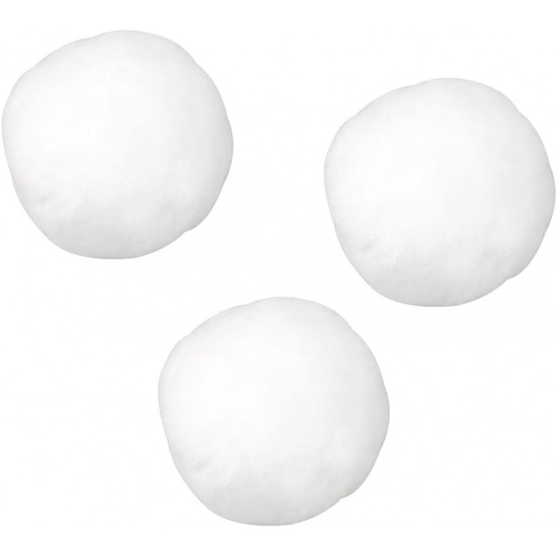 Rayher 7651102 Pompons en 10 mm, Blanc