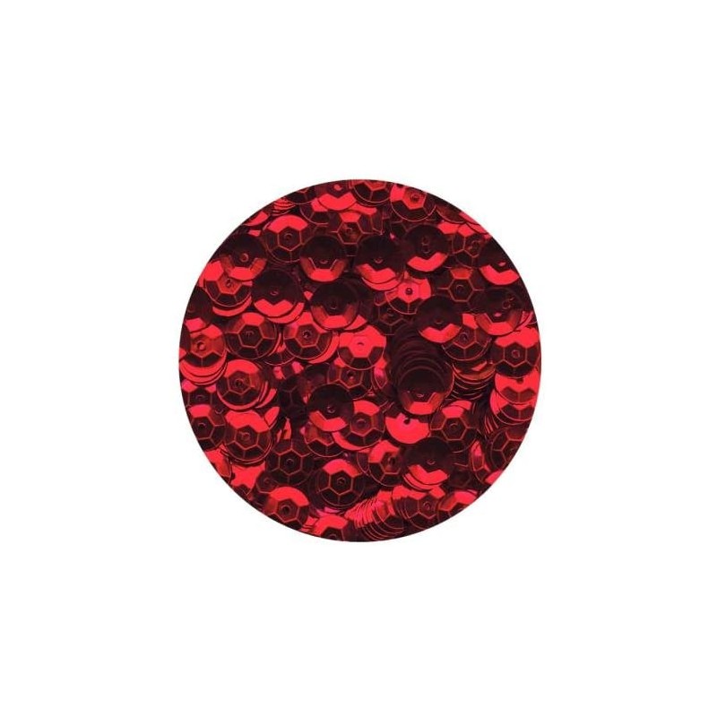 Rayher - Blister de 500 paillettes bombées percées sequin - Rouge - 6 mm