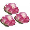 Rayher - Blister de 15 fleurs roses en papier - Rose - 15 mm