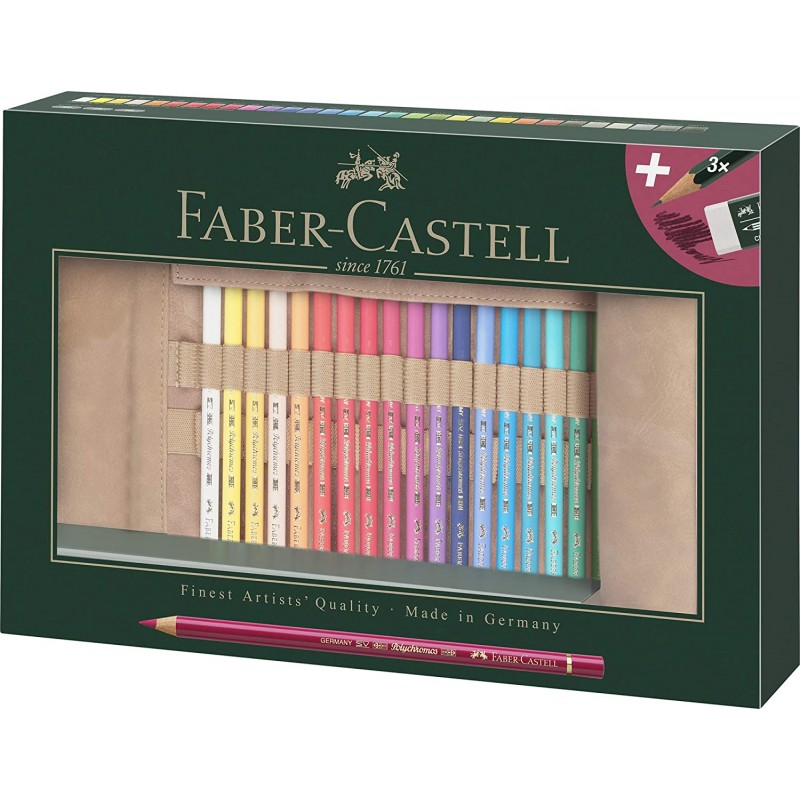 Faber-Castell - Beaux arts - Trousse de 30 crayons de couleur polychromos