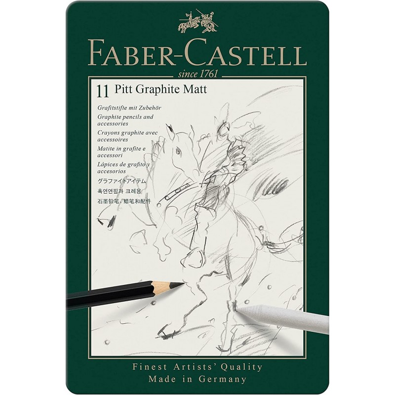 Faber-Castell - Beaux arts - Boîte de 11 crayons graphite mat