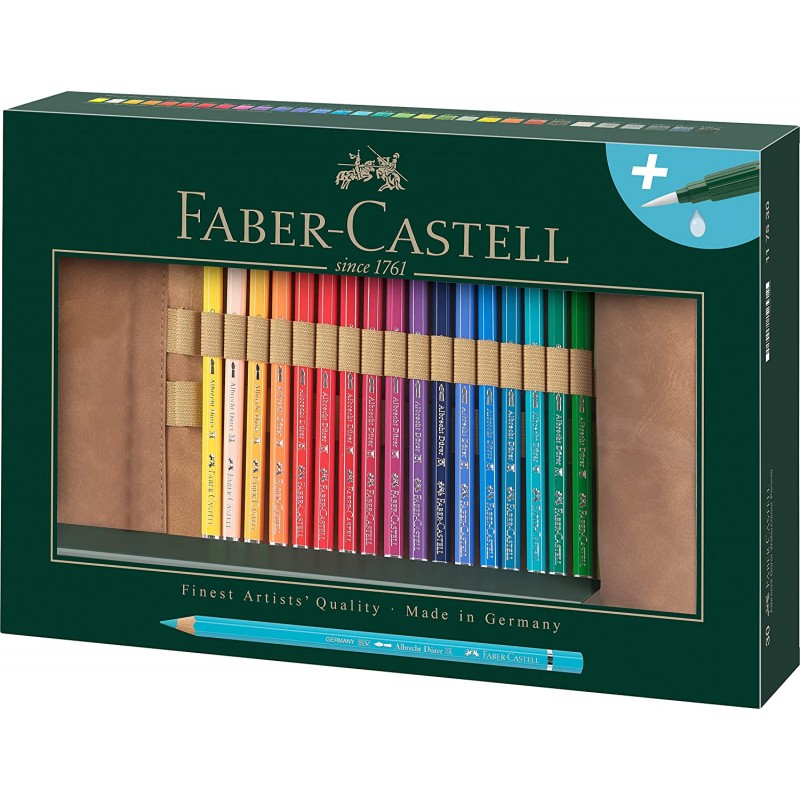 Faber-Castell - Beaux arts - Trousse de 30 crayons de couleur aquarellables