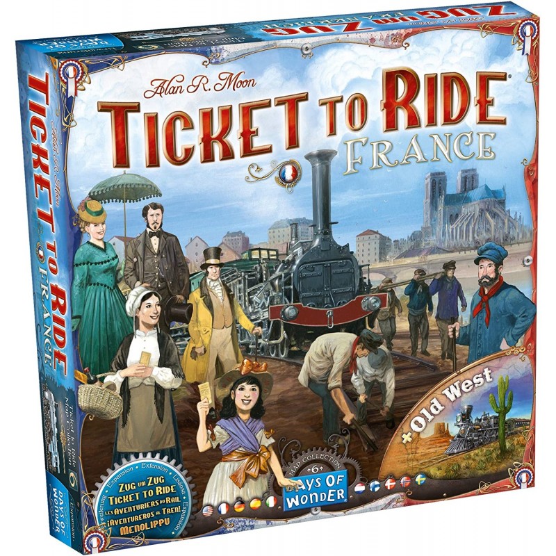 Asmodee - Jeu de société - Les Aventuriers du rail - Extension France et Old West