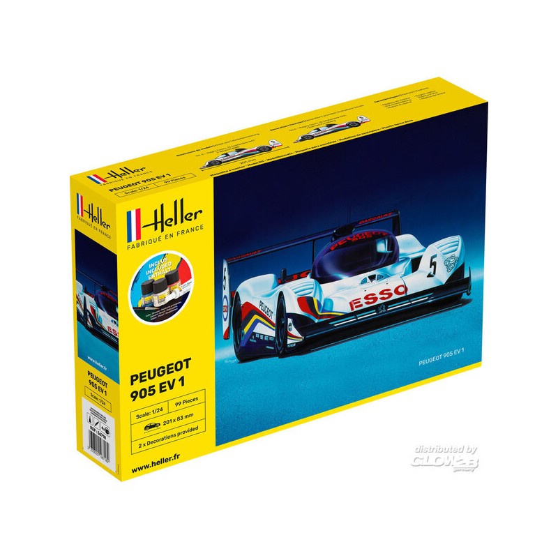 Heller - Maquette - Voiture - Starter Kit - Peugeot 905 EV1