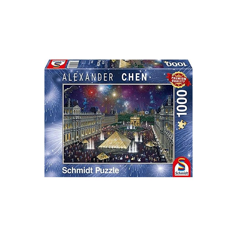 Schmidt - Puzzle 1000 pièces - Feu d'artifice au Louvre