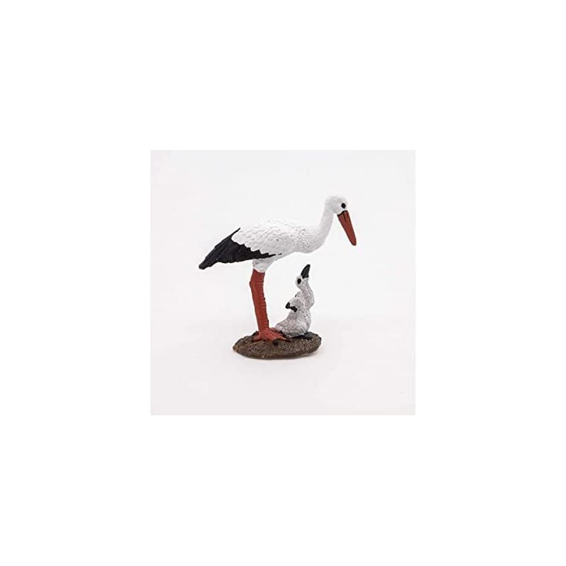 Papo - Figurine - 50159 - La vie sauvage - Cigogne et son bébé