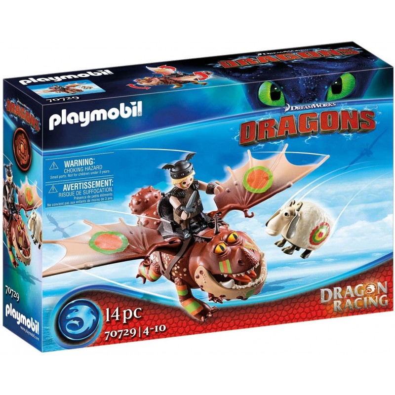 Playmobil - 70729 - Dragons - Dragon Racing : Varek et Bouledogre