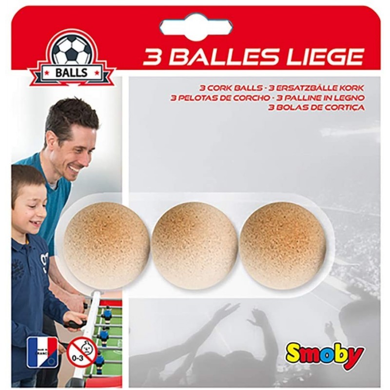 Découvrez notre set de 3 balles en liège brut pour accompagner toutes vos  parties de baby foot !