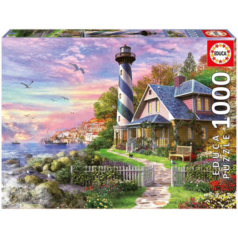 Educa - Puzzle 1000 pièces - Phare à Rock Bay