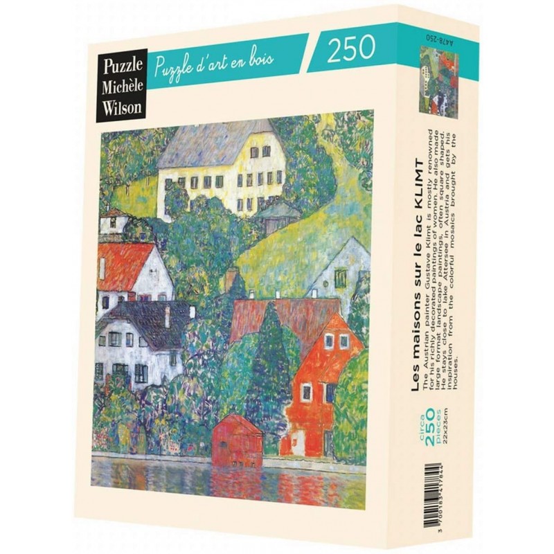 Michèle Wilson - Puzzle d'art en bois - 250 pièces - Les Maisons sur le Lac - Klimt