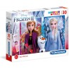 Clementoni - Puzzle 2x30 pièces - Disney - La Reine des Neiges