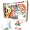 Michèle Wilson - Puzzle d'art en bois - 12 pièces - Animaux familiers en folie