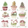 Rayher - Blister de 20 serviettes pour collage - Muffins de Noël