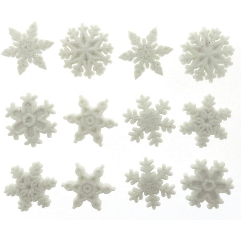 Rayher - Blister de 12 boutons en forme de flocon de neige