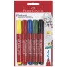 Faber-Castell - Beaux arts - Blister de 5 marqueurs pour T-Shirt