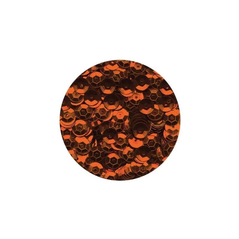 Rayher - Blister de 500 paillettes bombées percées sequin - Orange cuivré - 6 mm