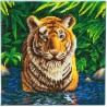 OZ - Loisirs créatifs - Crystal Art - Kit tableau broderie diamant 30x30cm Tigre