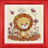 OZ - Loisirs créatifs - Crystal Art - Kit broderie diamant KIDS 16x16cm Lion