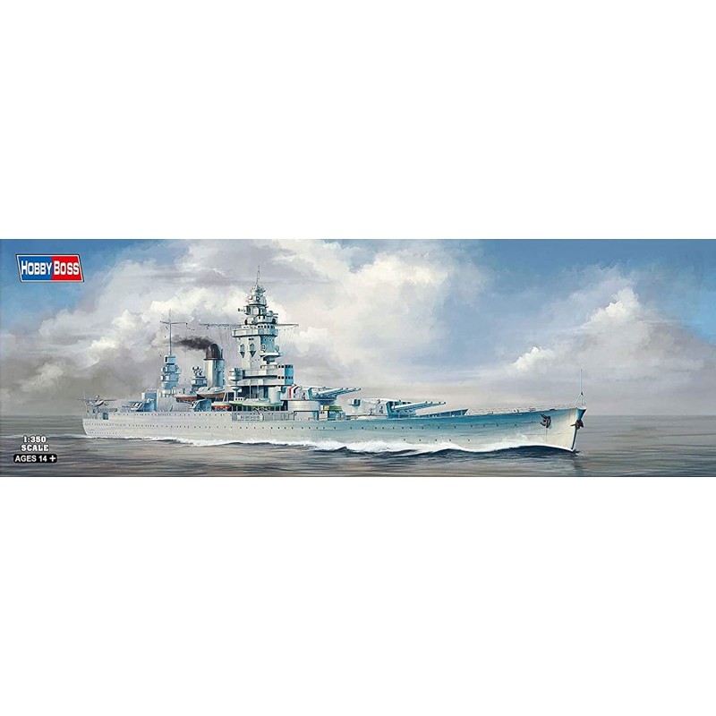 Hobby Boss - Maquette - Bateau - Cuirassé Strasbourg marine française - 1:350