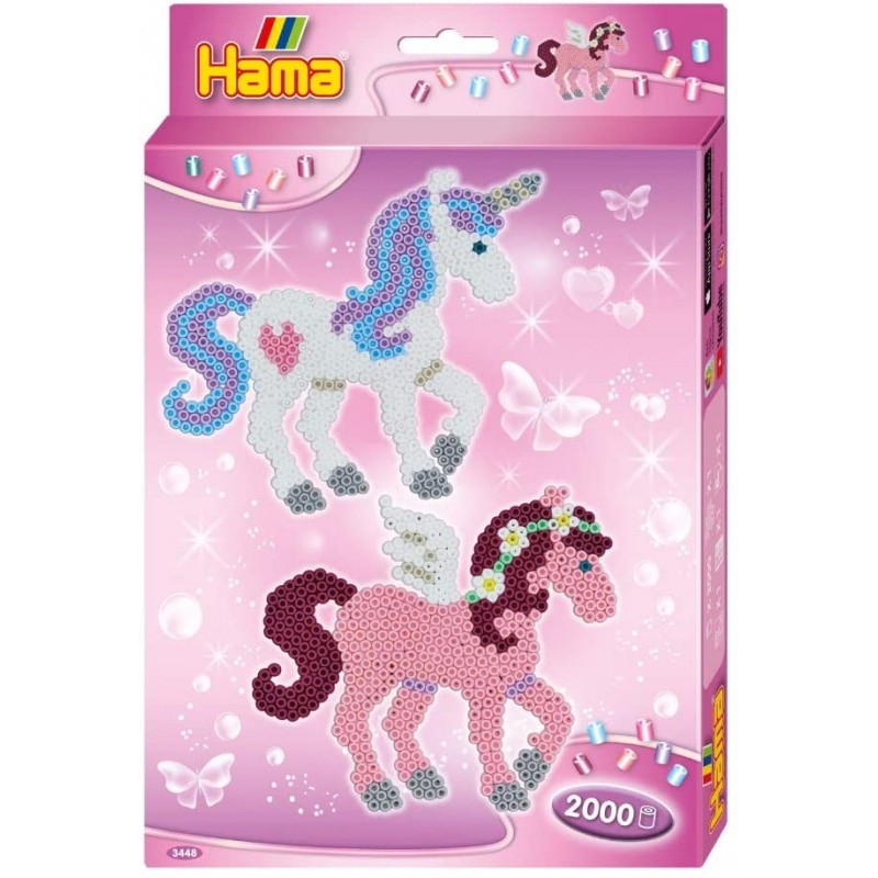 Hama - Perles - 3448 - Taille Midi - Boite Petit modèle Chevaux Fantastiques