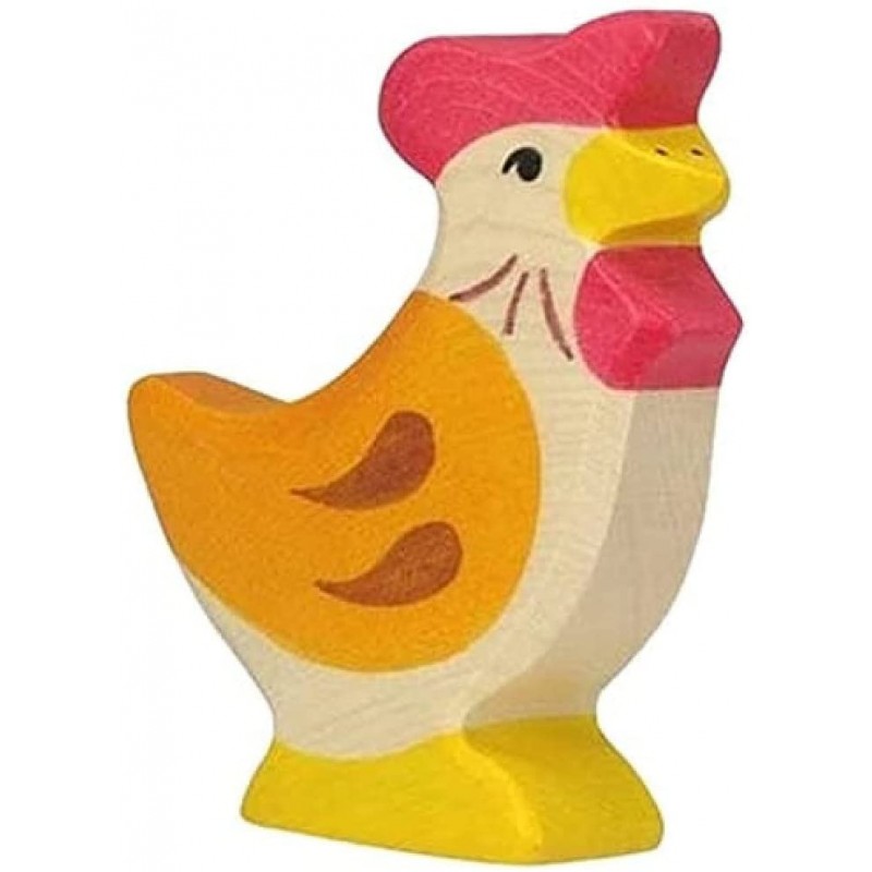 Holztiger - Figurine animal en bois - Poule debout